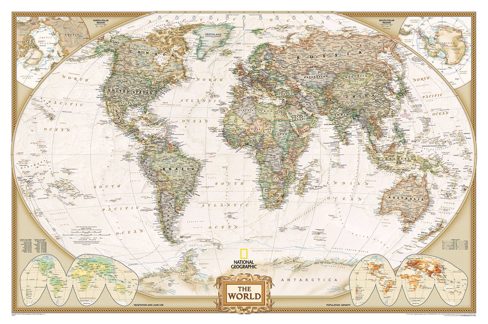 Карта мира - заказать печать фотообоев в интернет магазин arte.ru. Заказатьобои Карта мира (1925)