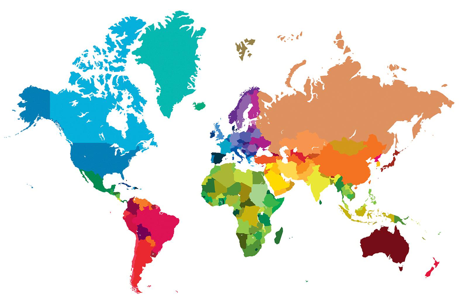 Карта мира - заказать печать фотообоев в интернет магазин arte.ru. Заказатьобои Карта мира (1989)