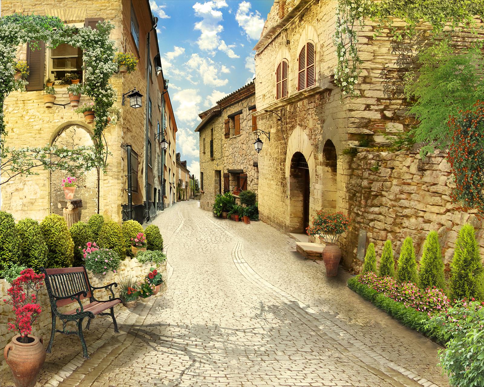 Фотообои старые. Улочки Вероны средневекового города Италии. Италия улочки Тоскана. Тоскана Флоренция Италия улочки. Улочки Италии линейная перспектива.