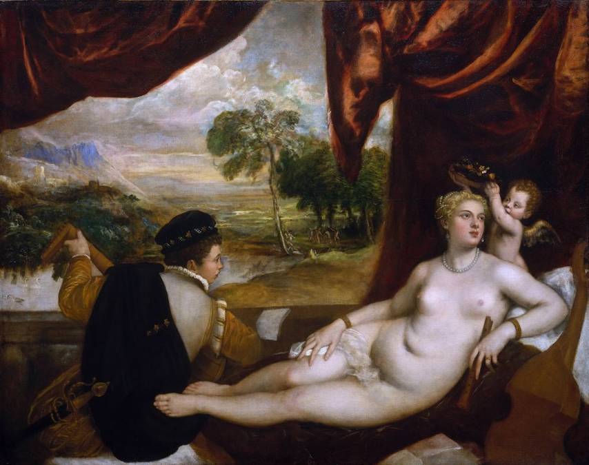 Фотообои Венера И Лютнист | арт.18138