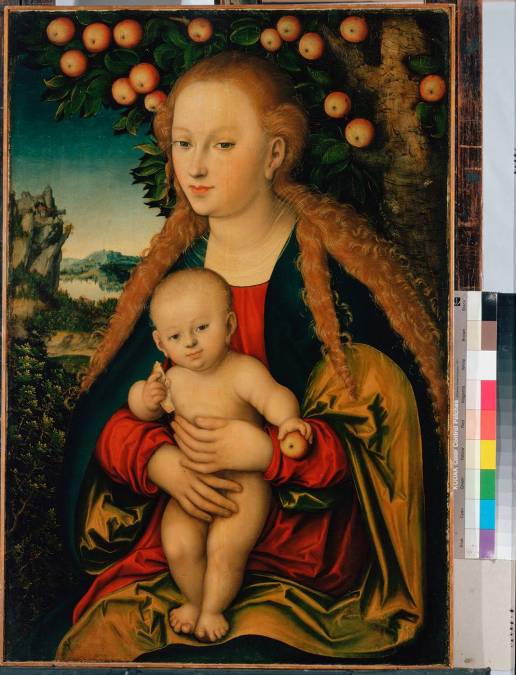 Фотообои Мадонна С Младенцем Под Яблоней | арт.18164