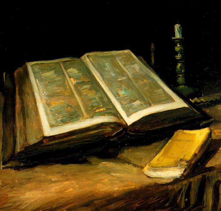 Фотообои Винсент Ван Гог - Натюрморт с книгой и библей | арт.18322