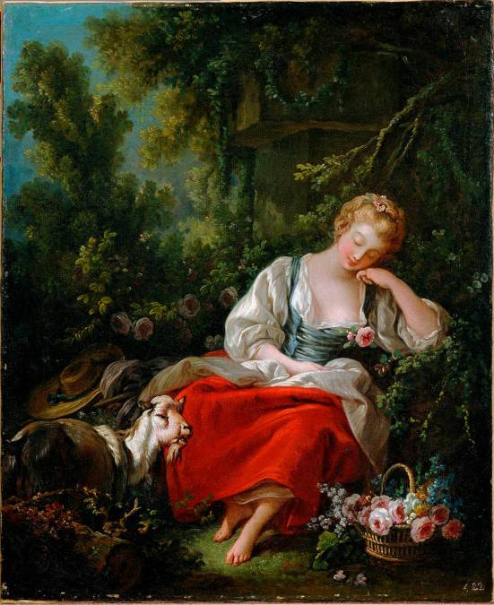 Фотообои Франсуа Буше "Спящая пастушка" | арт.18363