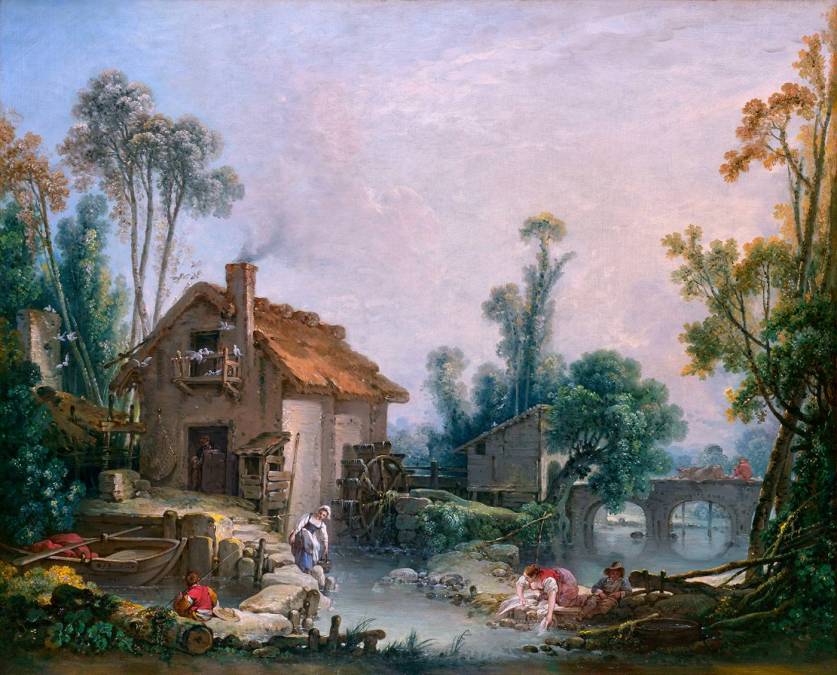 Фотообои Франсуа Буше "Пейзаж с водяной мельницей" | арт.18365