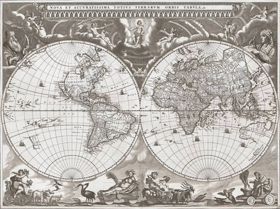 Фотообои Карта 1664г | арт.193