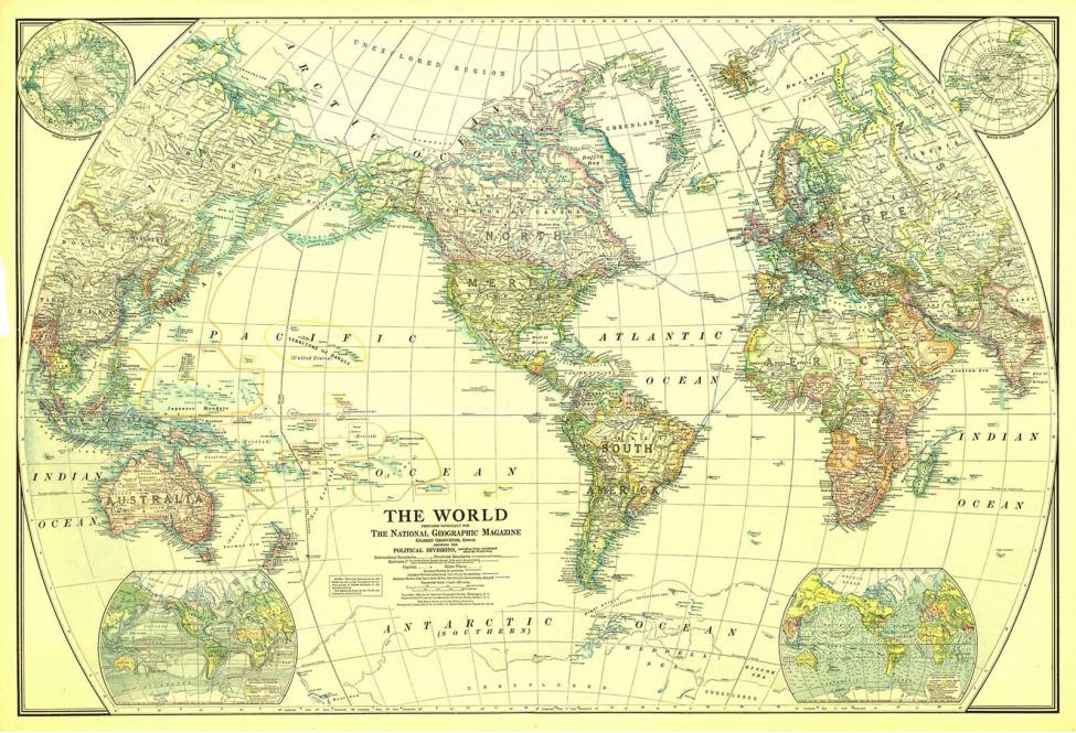 Фотообои Карта мира 1922г | арт.1926