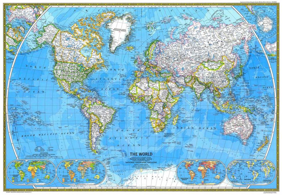 Фотообои Карта мира 1975 | арт.1932
