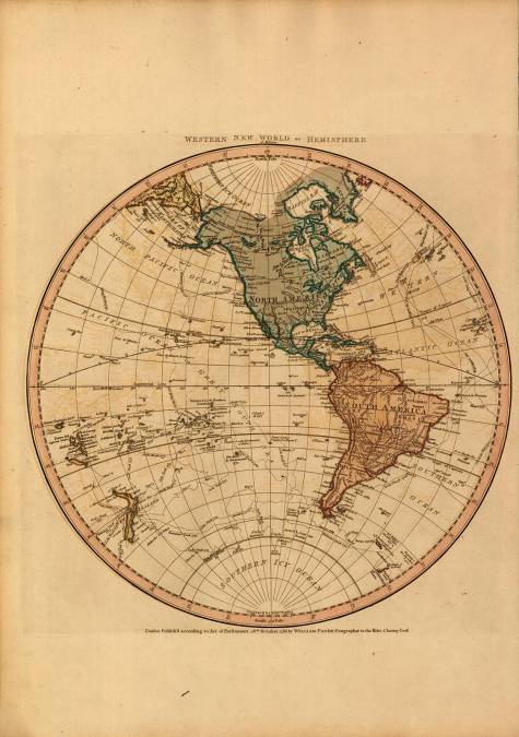 Фотообои Карта 1786 | арт.1940