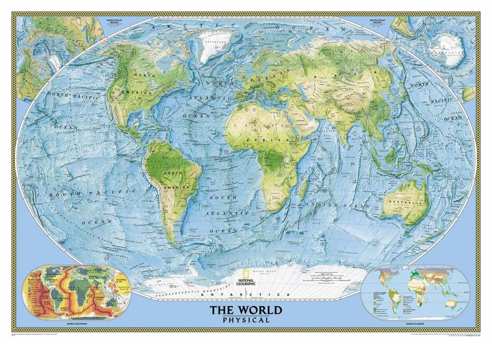 Фотообои Физическая карта мира | арт.1952