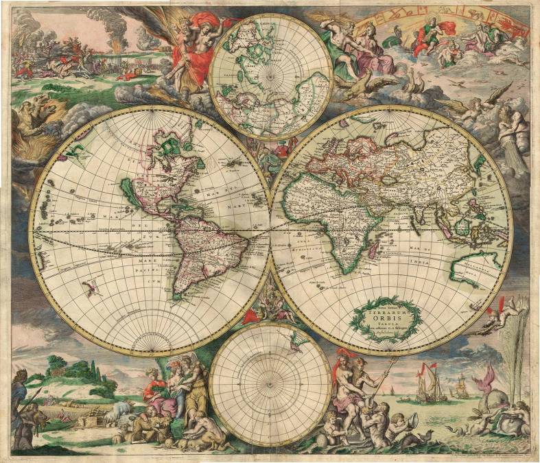 Фотообои Карта мира 1689 | арт.1972