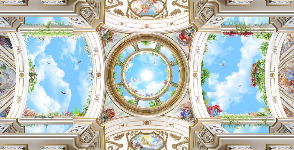 Фотообои Арочный купол с небом | арт.3010