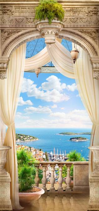 Фотообои Вид с балкона на море | арт.11411