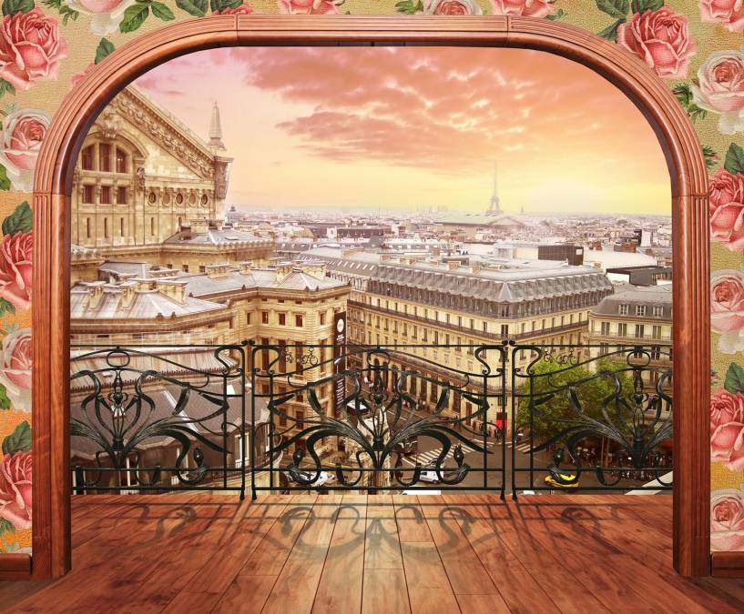 Фотообои Уютный балкон в центре Парижа | арт.11494