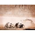 Фотообои Велосипеды около стены | арт.11246