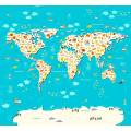 Фотообои Карта мира | арт.14455
