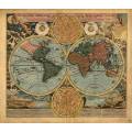 Фотообои Карта мира 1663-1724 | арт.1944