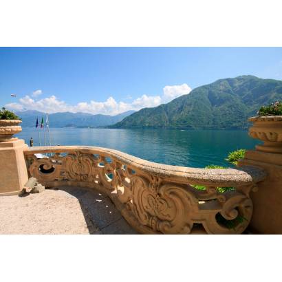 Фотообои Балкон с видом на горное озеро | арт.11290