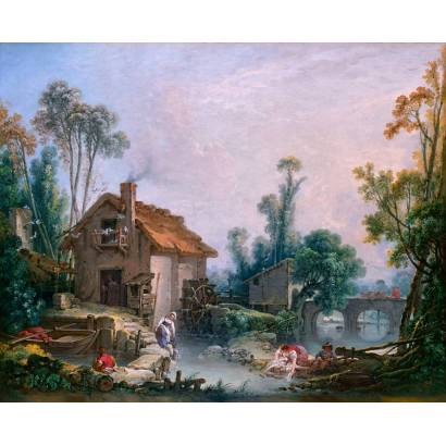 Фотообои Франсуа Буше "Пейзаж с водяной мельницей" | арт.18365